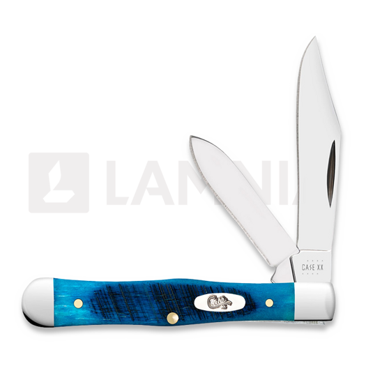 Case Cutlery Caribbean Blue Bone Sawcut Jig Small Swell Center Jack pocket knife 25587