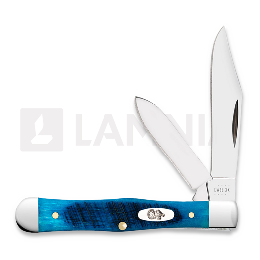 Case Cutlery Caribbean Blue Bone Sawcut Jig Small Swell Center Jack linkkuveitsi 25587