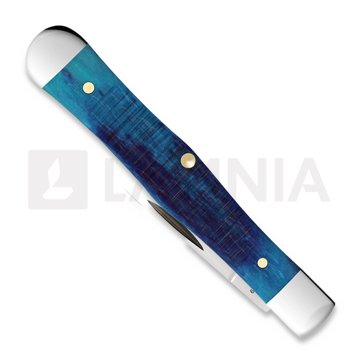 Case Cutlery Caribbean Blue Bone Sawcut Jig Small Swell Center Jack pocket knife 25587