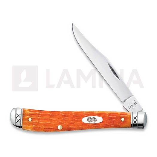 Pocket knife Case Cutlery Cayenne Bone Crandall Jig Slimline Trapper 35814