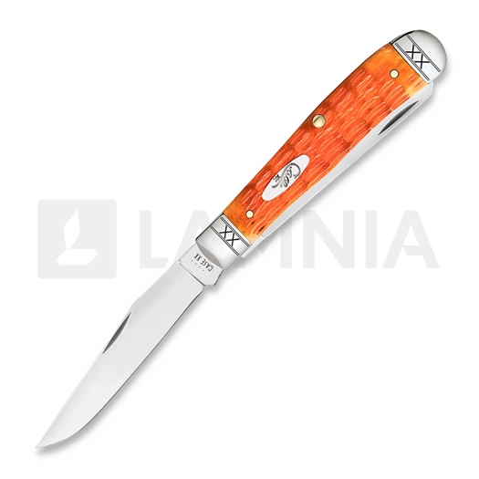 Pocket knife Case Cutlery Cayenne Bone Crandall Jig Trapper 35810