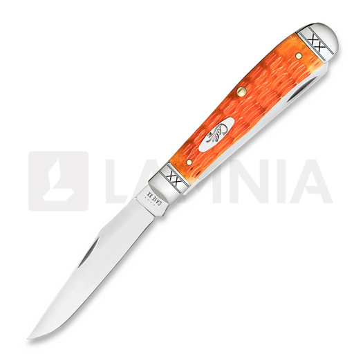 Pocket knife Case Cutlery Cayenne Bone Crandall Jig Trapper 35810