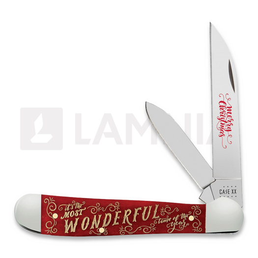Case Cutlery Christmas Dark Red Bone Smooth Copperhead linkkuveitsi 10605