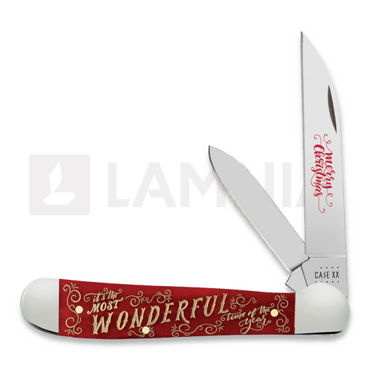 Case Cutlery Christmas Dark Red Bone Smooth Copperhead pocket knife 10605