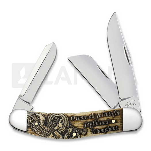 Pocket knife Case Cutlery Christmas Natural Bone Color Wash Sowbelly 10606