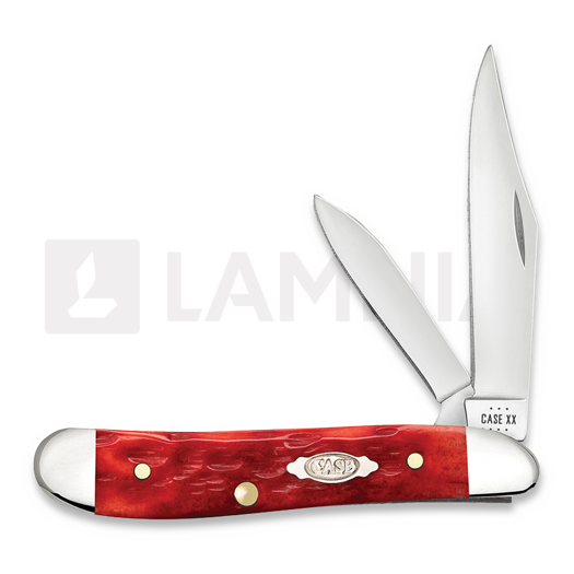 Pocket knife Case Cutlery Dark Red Bone Peach Seed Jig Peanut 31948