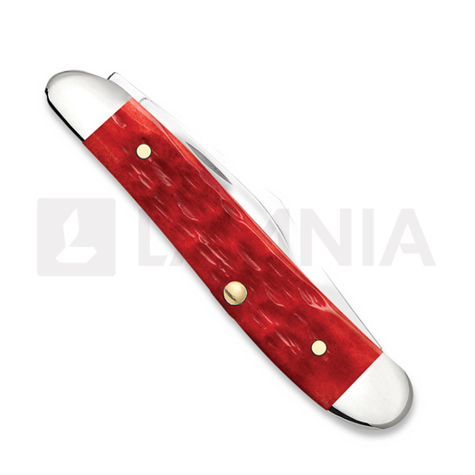 Pocket knife Case Cutlery Dark Red Bone Peach Seed Jig Peanut 31948