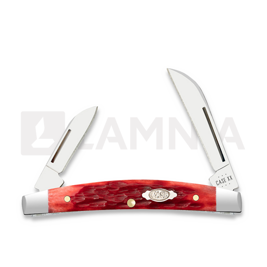 Pocket knife Case Cutlery Dark Red Bone Peach Seed Jig Small Congress 31949