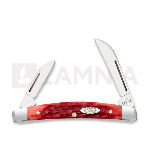 Case Cutlery Dark Red Bone Peach Seed Jig Small Congress pocket knife 31949