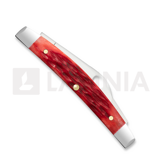 Case Cutlery Dark Red Bone Peach Seed Jig Small Congress pocket knife 31949