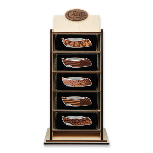 Case Cutlery Display Countertop Blk/Birch Woodchuck 64325
