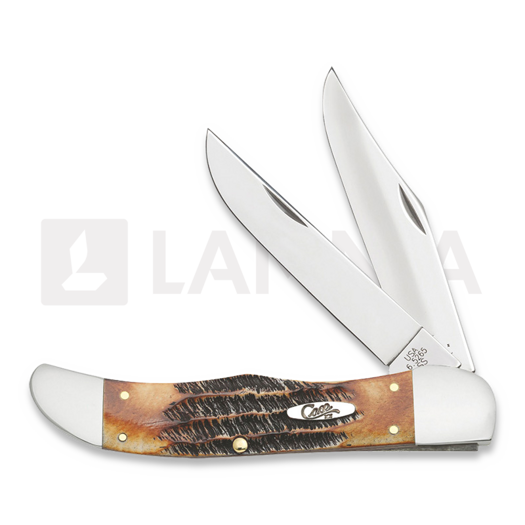 Pocket knife Case Cutlery Folding Hunter Burnt Bonestag 03574