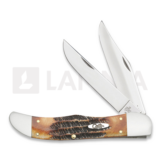 Pocket knife Case Cutlery Folding Hunter Burnt Bonestag 03574