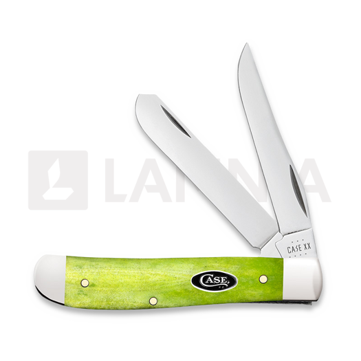 Case Cutlery Green Apple Bone Smooth Mini Trapper pocket knife 53034