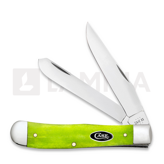 Pocket knife Case Cutlery Green Apple Bone Smooth Trapper 53030