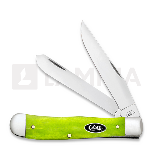 Pocket knife Case Cutlery Green Apple Bone Smooth Trapper 53030