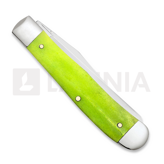 Pocket knife Case Cutlery Green Apple Bone Smooth Trapper 53030