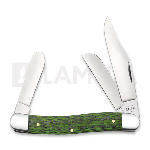 Case Cutlery Green & Black Carbon Fiber Weave Smooth Stockman pocket knife 50712