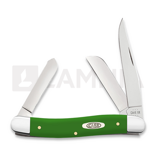 Pocket knife Case Cutlery Green Synthetic Smooth Medium Stockman 53392