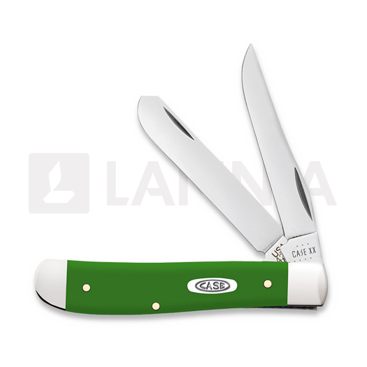 Case Cutlery Green Synthetic Smooth Mini Trapper pocket knife 53391