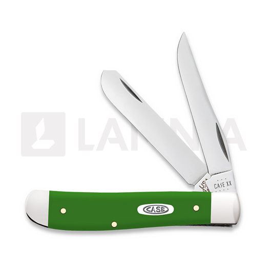 Case Cutlery Green Synthetic Smooth Mini Trapper pocket knife 53391