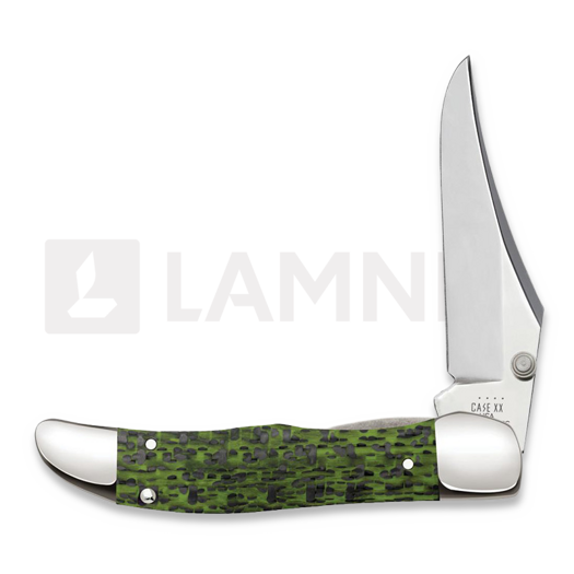 Case Cutlery Kickstart Green & Black Carbon Fiber Weave Mid-Folding Hunter pocket knife 50711