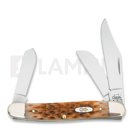 Pocket knife Case Cutlery Large Stockman Amber Bone 00128