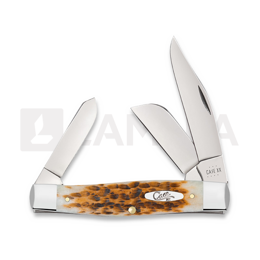 Case Cutlery Large Stockman, Amber Bone Peach Seed Jig 10724