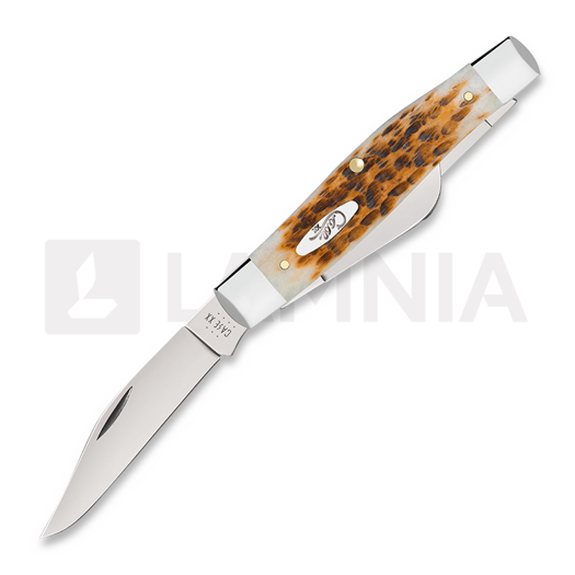 Case Cutlery Large Stockman, Amber Bone Peach Seed Jig 10724