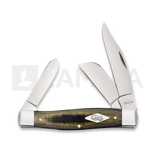 Case Cutlery Large Stockman, Black/Green/Natural Canvas Micarta Smooth 23476