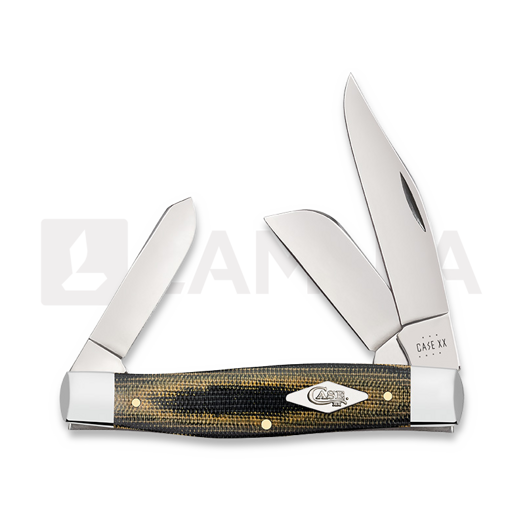 Case Cutlery Large Stockman, Black/Green/Natural Canvas Micarta Smooth 23476