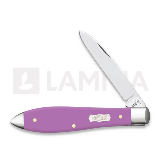 Pocket knife Case Cutlery Lilac Synthetic Smooth Tear Drop 39165