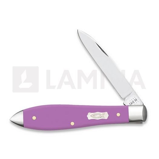 Pocket knife Case Cutlery Lilac Synthetic Smooth Tear Drop 39165