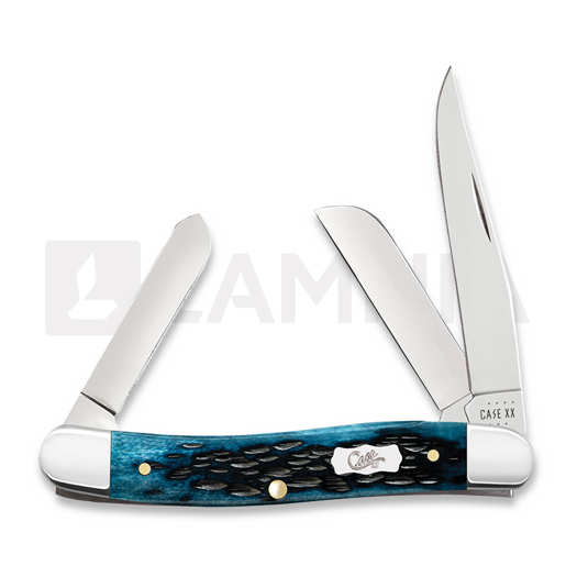 Case Cutlery Mediterranean Blue Bone Peach Seed Jig Medium pocket knife 51851