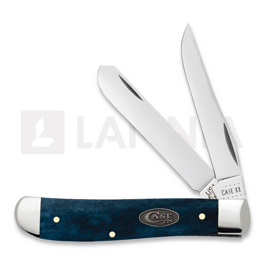 Case Cutlery Mediterranean Blue Bone Smooth Mini Trapper pocket knife 52803