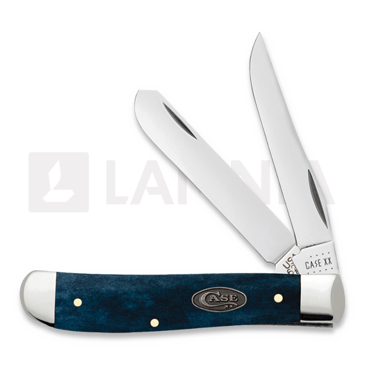 Case Cutlery Mediterranean Blue Bone Smooth Mini Trapper pocket knife 52803