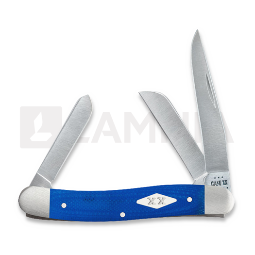 Case Cutlery Medium Stockman, Smooth Blue G-10 16752