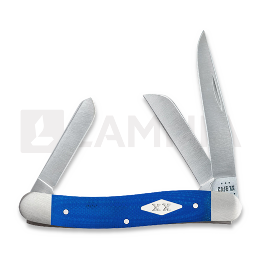 Case Cutlery Medium Stockman, Smooth Blue G-10 16752