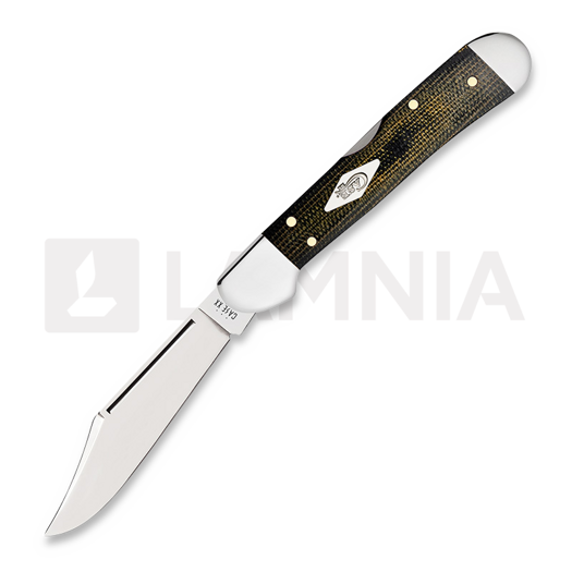 Case Cutlery Mini CopperLock, Black/Green/Natural Canvas Micarta Smooth 23475