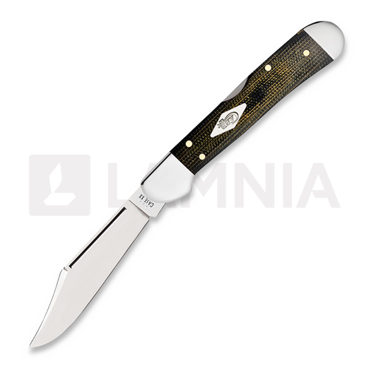 Case Cutlery Mini CopperLock, Black/Green/Natural Canvas Micarta Smooth 23475