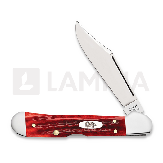 Case Cutlery Mini CopperLock, Pocket Worn Old Red Bone Corn Cob Jig 10307