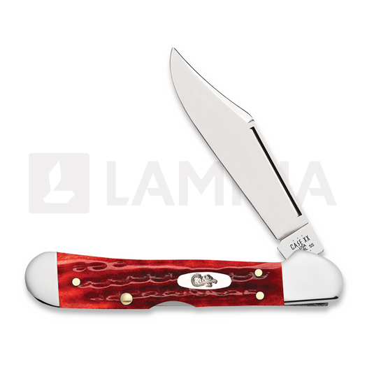Case Cutlery Mini CopperLock, Pocket Worn Old Red Bone Corn Cob Jig 10307