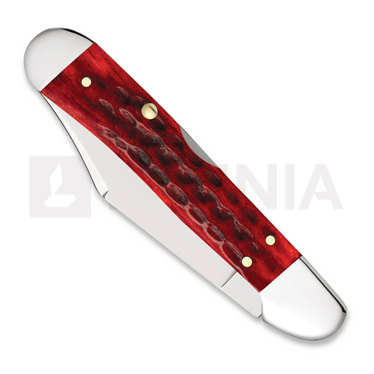 Case Cutlery Mini CopperLock, Pocket Worn Old Red Bone Corn Cob Jig 10307