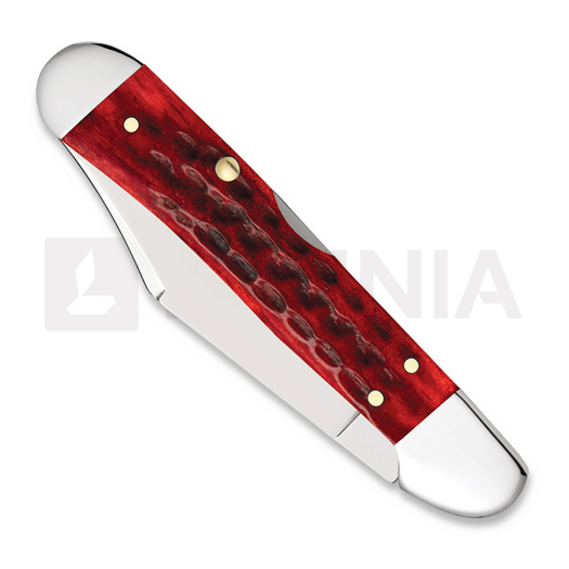 Case Cutlery Mini CopperLock, Pocket Worn Old Red Bone Corn Cob Jig 10307