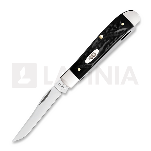 Case Cutlery Mini Trapper, Black Synthetic Rough Jig 18237