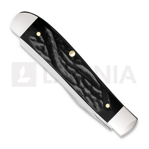 Case Cutlery Mini Trapper, Black Synthetic Rough Jig 18237