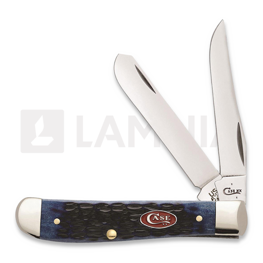 Pocket knife Case Cutlery Mini Trapper Navy Blue Bone 07321