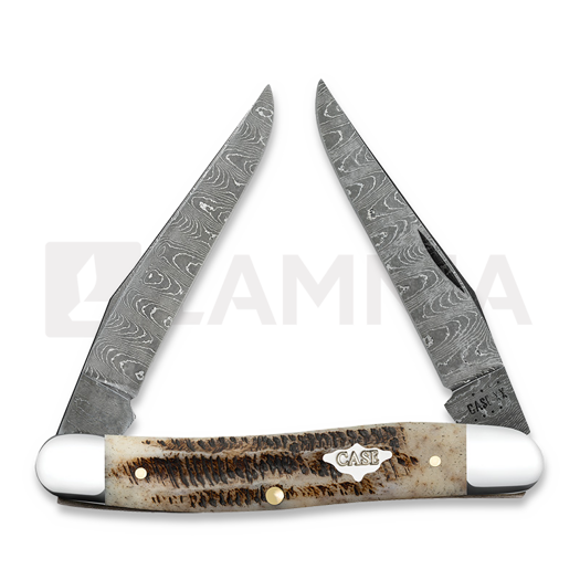 Case Cutlery Muskrat Damascus, Vintage Bone 77463