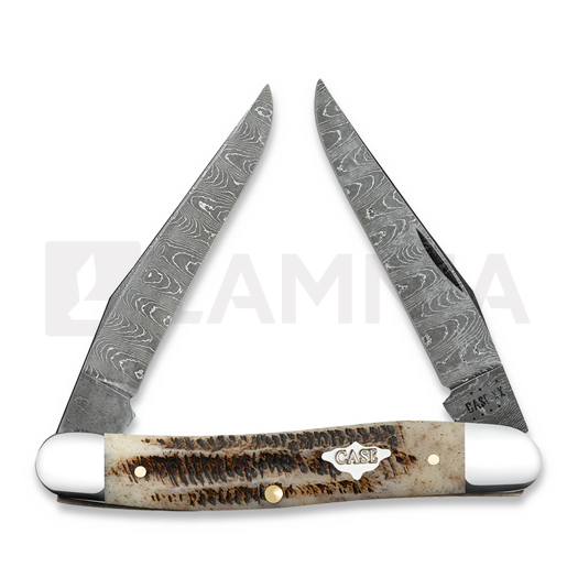 Case Cutlery Muskrat Damascus, Vintage Bone 77463