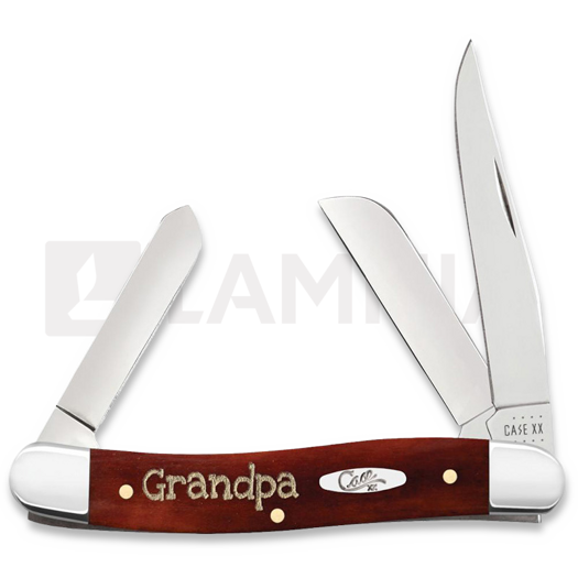 Case Cutlery Natural Bone Smooth Embellished Trapper in Gift Tin Pocket knife 10431